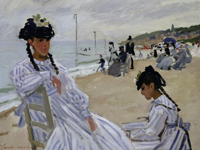 Detail from On the Beach at Trouville, 1870-71 by Claude Monet. Musee Marmottan Monet