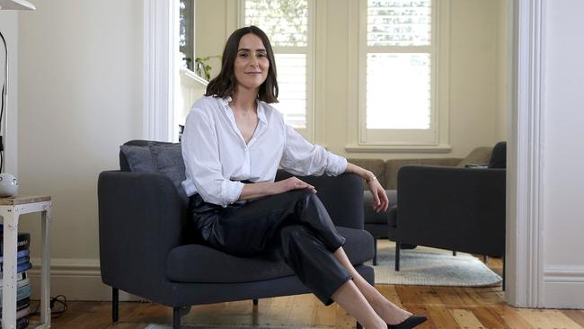 Alexi Baker and her partner Hugh Marks have cemented their relationship with an $8m Paddington Terrace. Picture: Jane Dempster/The Australian.