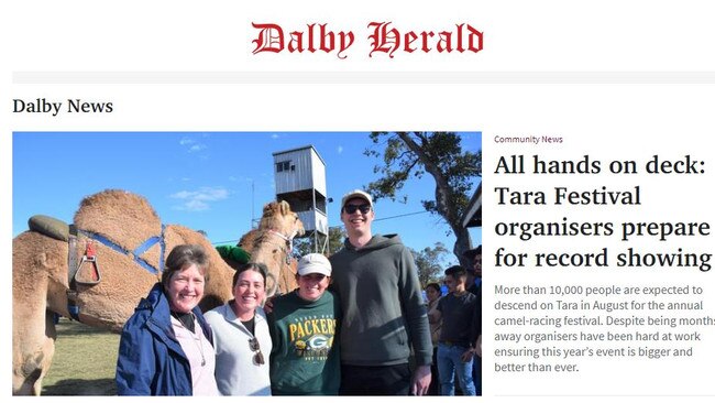 Dalby Herald homepage where you can find all the latest news from the Western Downs.