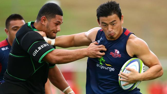 Japanese World Cup star Ayumu Goromaru will start at fullback. Picture: Darren England.