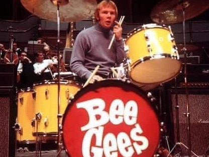 Colin Petersen as The Bee Gees drummer. Photo: The Bee Gees 1967-1969 Facebook page