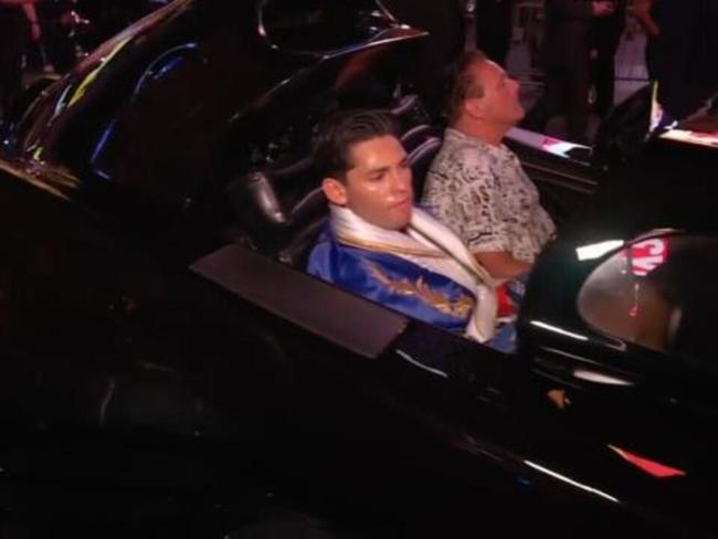 Garcia makes NYC entrance in ‘Batmobile’