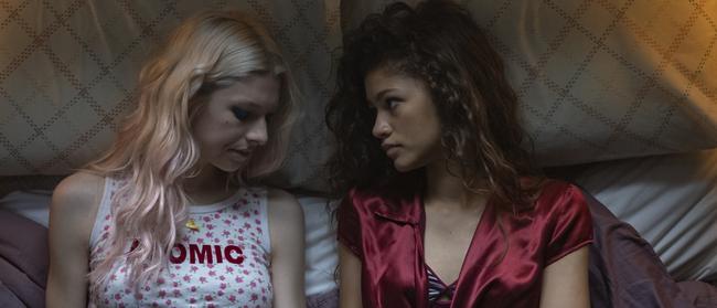 Girl power … Hunter Schafer as Jules Vaughn and Zendaya as Rue Bennett in HBO/BINGE drama, Euphoria. Picture: Supplied/HBO