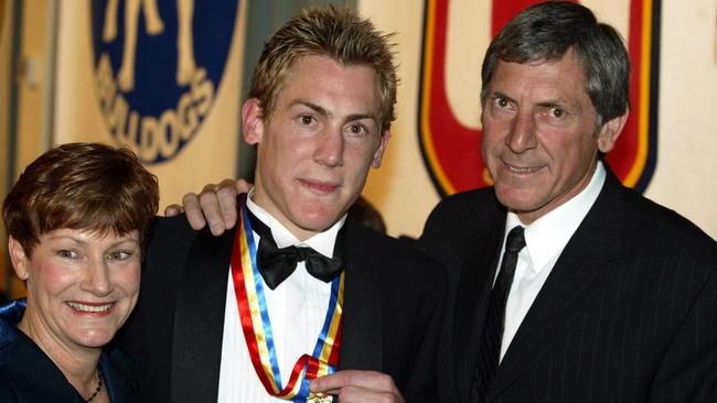 Di, Brett and Russell after Brett’s Magarey Medal win in 2003.