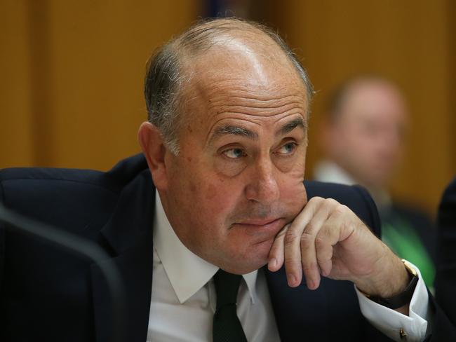 Secretary of Treasury John Fraser appearing at a Senate Economics Legislation Committee at Parliament House in Canberra. Picture Kym Smith