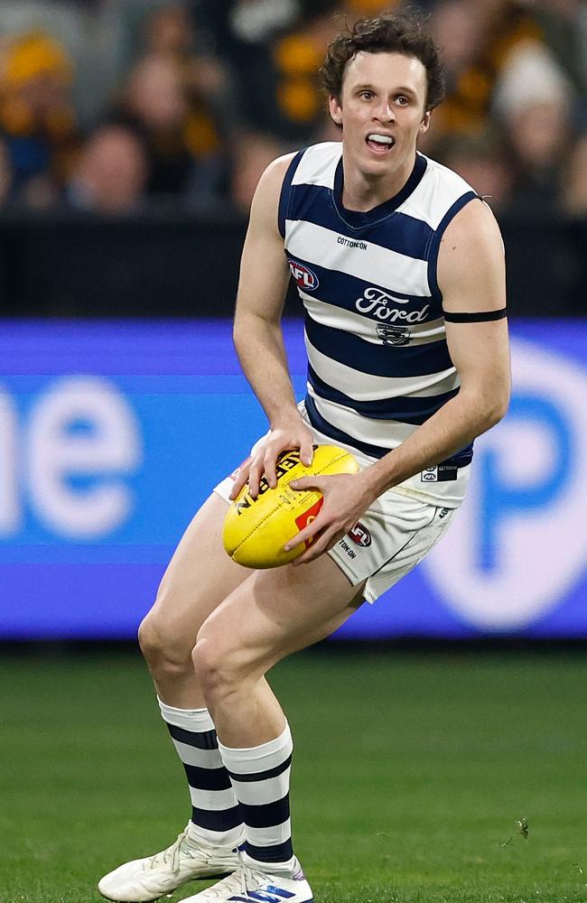 Max Holmes stuck with the Cats. Picture: Michael Willson/AFL Photos