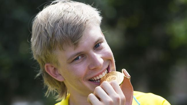 Alex Porter grew out his mullet after a deal with his brother. Picture: Vince Caligiuri/Getty Images