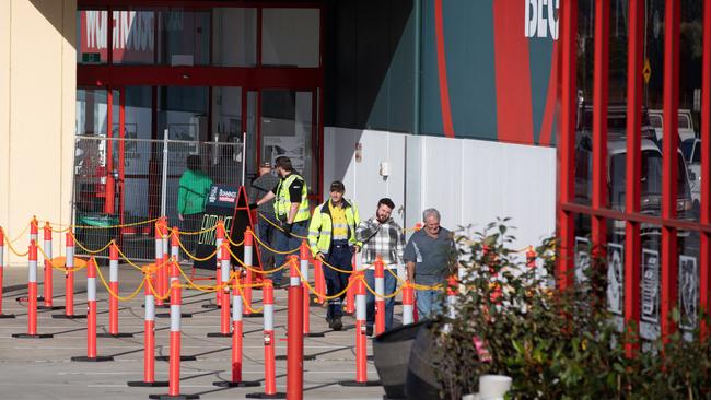 No shortage of customers at Bunnings Burnie after the lifting of restrictions during the COVID-19 pandemic on the North West Coast. Picture: Grant Wells