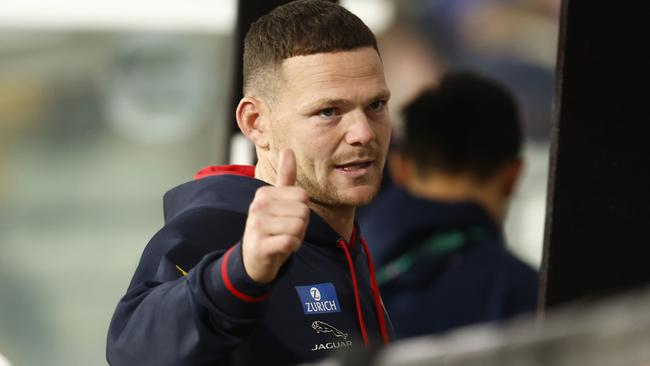 Steven May suffered a concussion against the Dockers. Picture: Getty Images