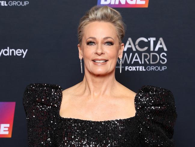 Amanda Keller on the red carpet in Sydney, Australia. Picture: Brendon Thorne