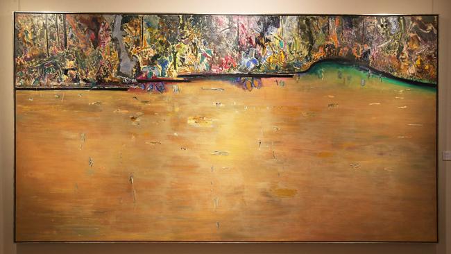 Forest Pond, one of acclaimed Australian artist Fred Williams’ last great masterpieces. Picture: AAP/Darren England