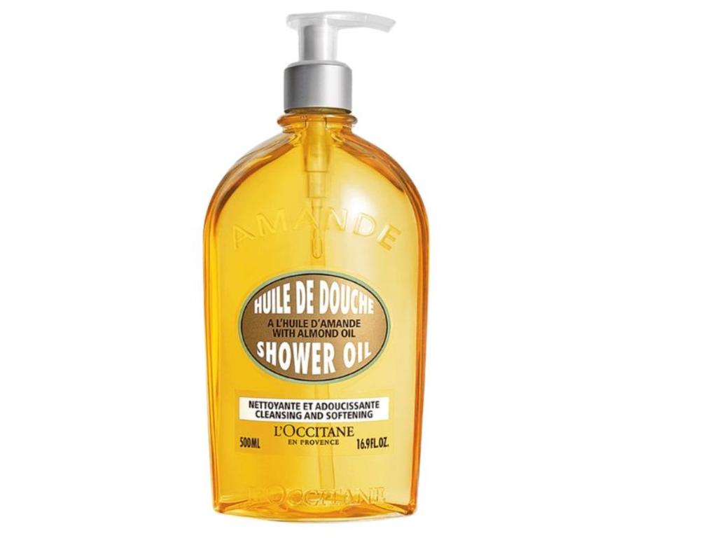 The luxury size Almond Shower Oil from L'Occitane makes every shower an indulgent treat. Picture: Adore Beauty