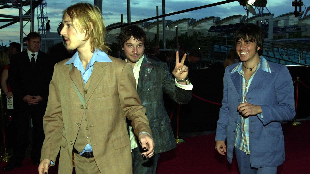 Silverchair arriving the 2002 ARIA Awards. Picture: NCA.