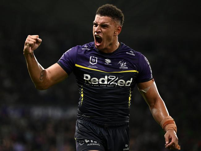 Will Warbrick had a dominant first season for the Storm in 2023, after code-crossing from rugby sevens. Picture: Quinn Rooney/Getty Images