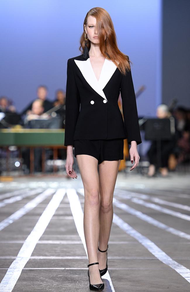 The Carla Zampatti brand is know for power shoulder silhouettes and sharp tailoring. Picture: AAP