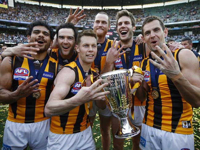 There was no hangover to speak of for the Hawks in 2014 or 15. Picture: Wayne Ludbey