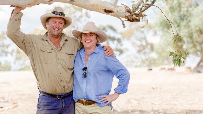 Duncan and Jess Barber at Coliban Park in Metcalfe. Picture: Chloe Smith.