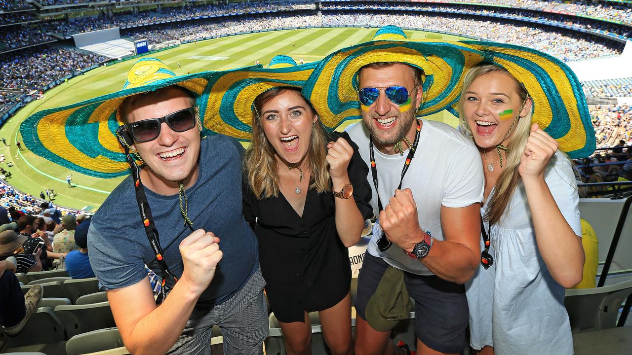 Aussie fans at packed MCG for the 2018 Boxing Day Test between Australia and India. Picture: Mark Stewart