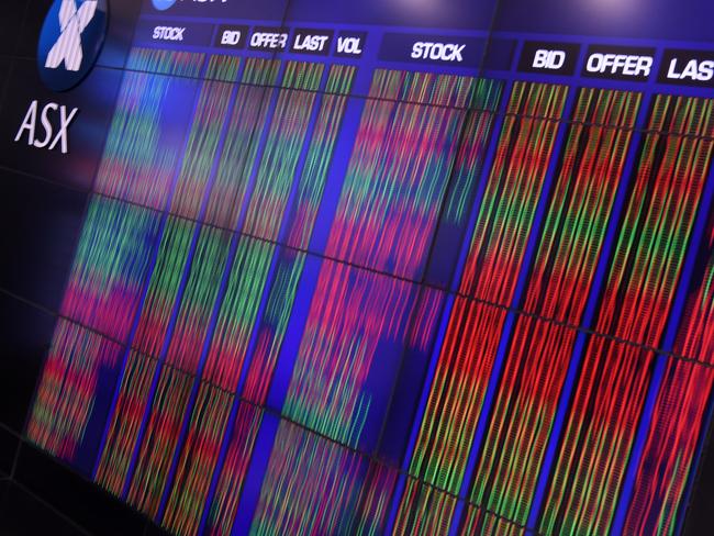 The market boards at the Australian Stock Exchange (ASX) in Sydney, Friday, February 28, 2020. The ASX has tanked about 10 per cent, wiping off more than $240 billion in value, since the market hit a record high on February 20. (AAP Image/Dean Lewins) NO ARCHIVING