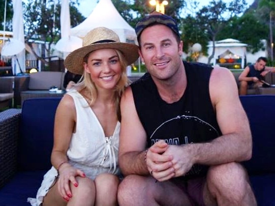 Sam Frost and then-boyfriend Sasha Mielczarek in Bali. Picture: Instagram