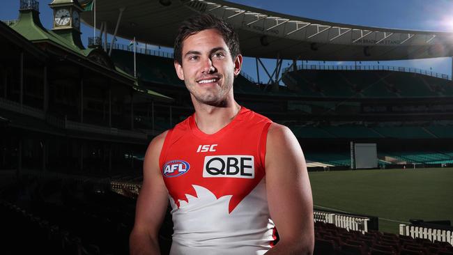 Daniel Menzel signed for the Swans from Geelong during the off-season. Picture: Phil Hillyard.