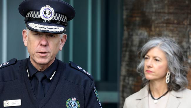 Police Commissioner Grant Stevens and chief public health officer Professor Nicola Spurrier are both influential figures on the state’s transition committee. Picture: NCA NewsWire / Dean Martin