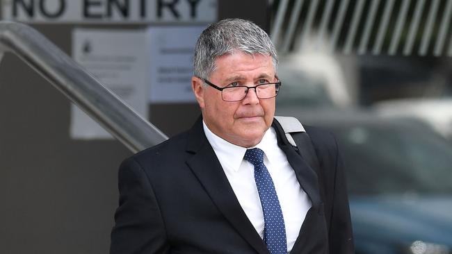 Peter Lang leaves Maroochydore Court House. Picture: Patrick Woods.