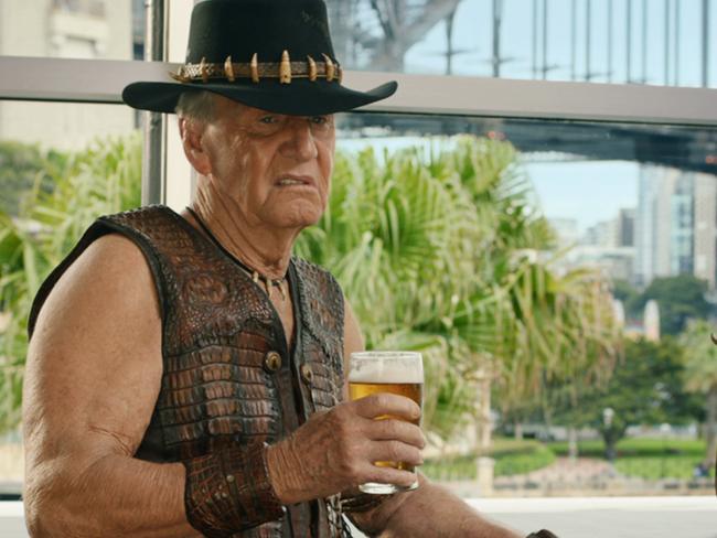 Paul Hogan had a cameo in the Dundee ad. Picture: Tourism Australia