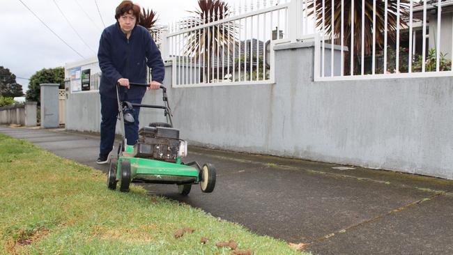 Flora Gutierrez is disgusted by the dog poo she regularly finds on her nature strip. Picture: Jack Paynter.