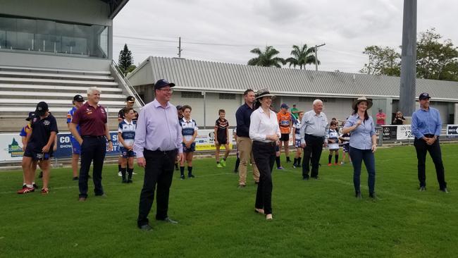 Premier Annastacia Palaszczuk at Browne Park for the stadium announcement.