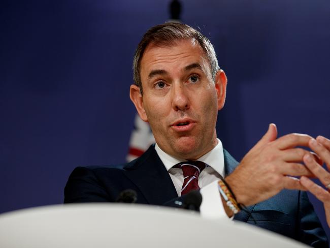 SYDNEY, AUSTRALIA - NewsWire Photos DECEMBER 4, 2024: Federal Treasurer Jim Chalmers during a press conference on Wednesday. Picture: NewsWire / Nikki Short