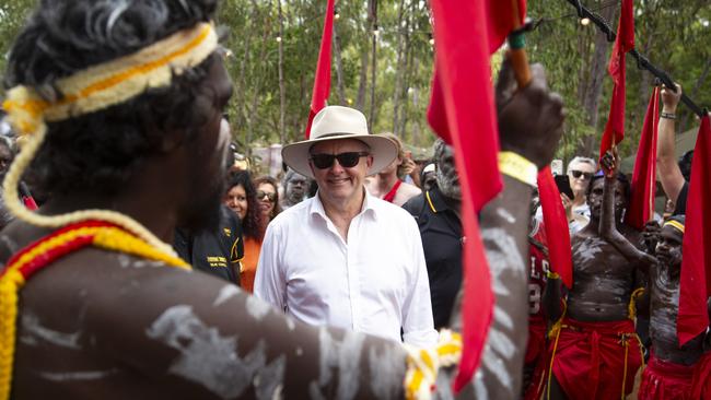 Prime Minister Anthony Albanese attends The Garma Festival of Traditional Cultures. Picture: Yothu Yindi Foundation