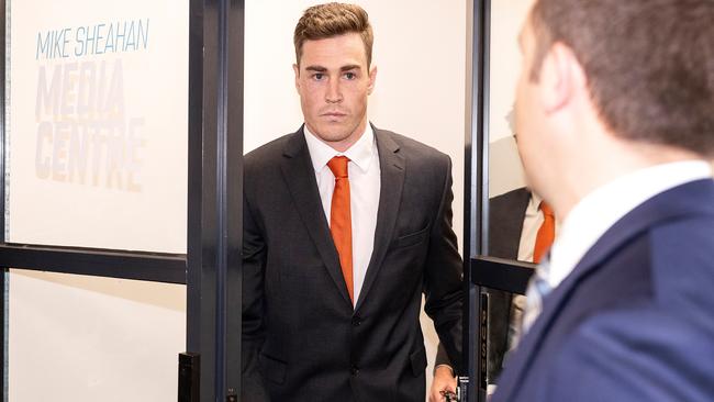 Cameron at the AFL Tribunal. Picture: AAP