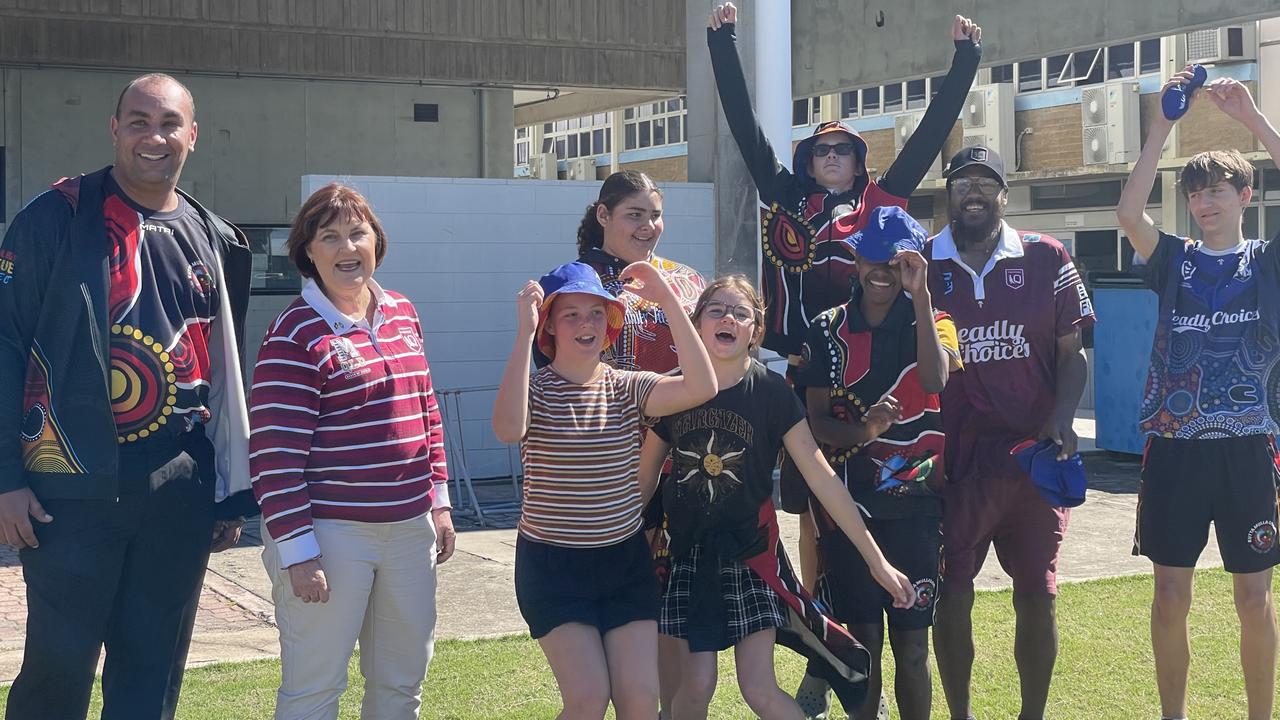 Students were already playing touch rugby on the ground that could one day become their new school house. Photo: Fergus Gregg