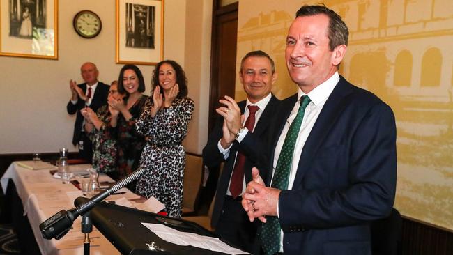 Premier Mark McGowan has revealed his new look cabinet. Picture: Colin Murty/The Australian