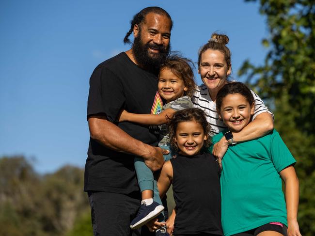 Ka’ili and her parents Soakai Tai and Kristy Giteau and siblings Noa Giteau-Tai and Telu Giteau-Tai. Picture: Gary Ramage