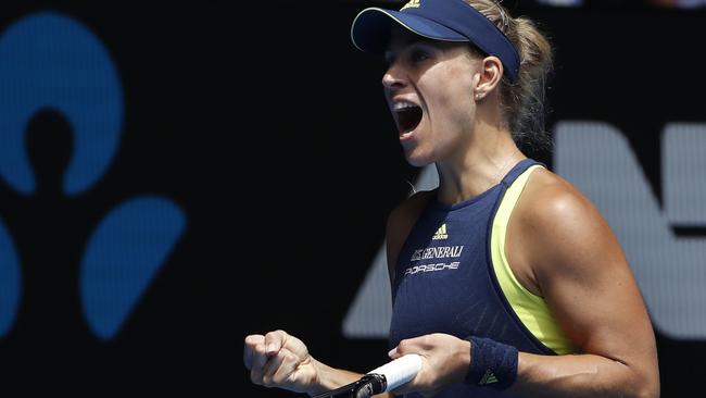 Angelique Kerber beats Madison Keys in straight sets. Picture: AP