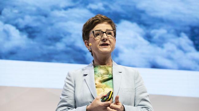 International Air Transport Association chief economist Marie Owens Thomsen who says airfares will likely remain high until about 2040, when sustainability measures become less of a cost impost on airlines. Picture: IATA