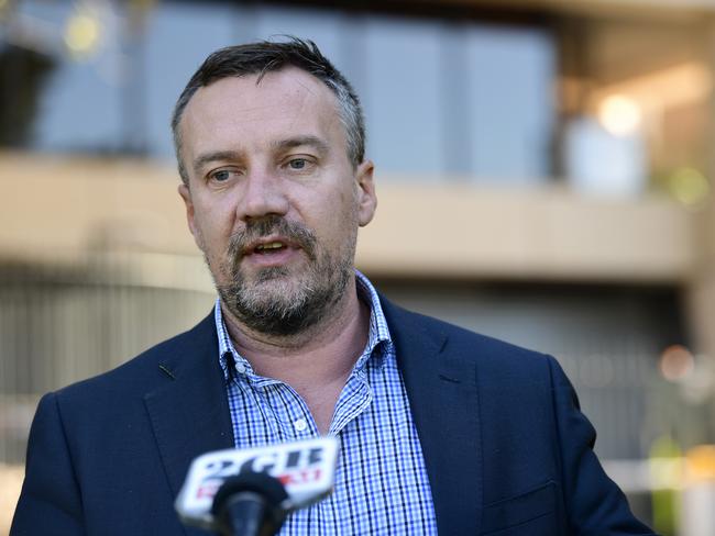 Troy Wright, assistant General Secretary of Public Service Association, says 1000 more case workers are urgently needed to deal with the number of vulnerable children in NSW. Picture: AAP Image