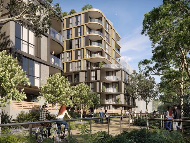 Carrington Place by Ellipse Property is the latest master-planned residential community to come to the Sydney property market. It will comprise 771 apartments - a mixture of one, two and three-bedroom and larger premium "house-style" units - across seven buildings, eight to 12 storeys high. Picture: Supplied