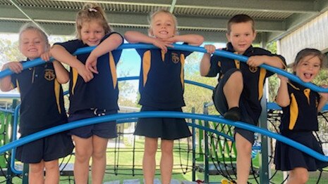 Gunalda State School Prep class 2023 - Left to right: Ayla, Sophie, Aurora, William and Dylan. Picture: contributed.