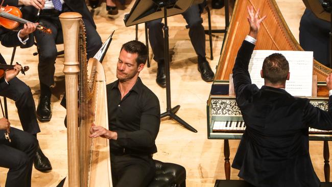 Xavier de Maistre performing with Paul Dyer and the Australian Brandenburg Orchestra. Picture: Steven Godbee