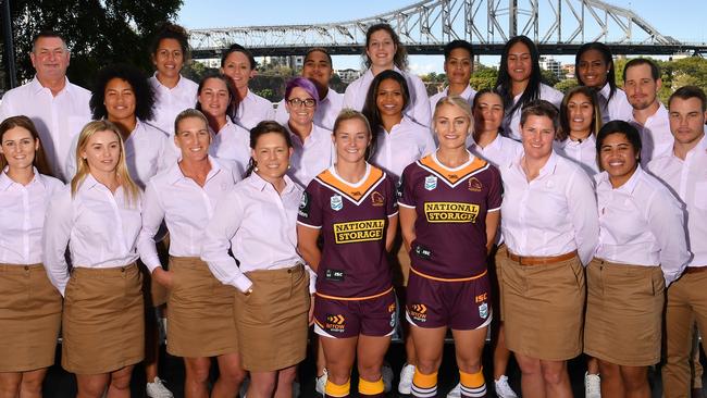 Members of the Brisbane Broncos NRLW team. Picture: AAP Image/Darren England