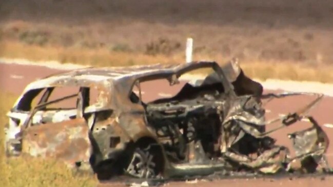 19-year-old man has been killed in a fiery crash south of Port Augusta. Picture: NINE NEWS