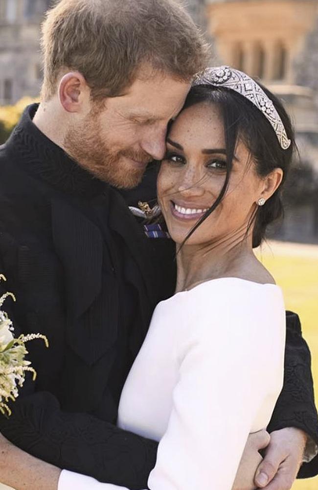 Prince Harry and Meghan Markle on their wedding day. Picture: Netflix