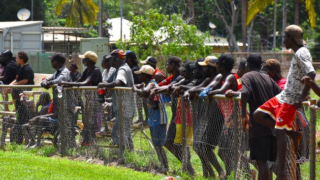 Images from the Round 9 NTFL MPL/WPL clash between the Tiwi Bombers and Palmerston Magpies at Bathurst Island, 30 November 2024. Picture: Darcy Jennings