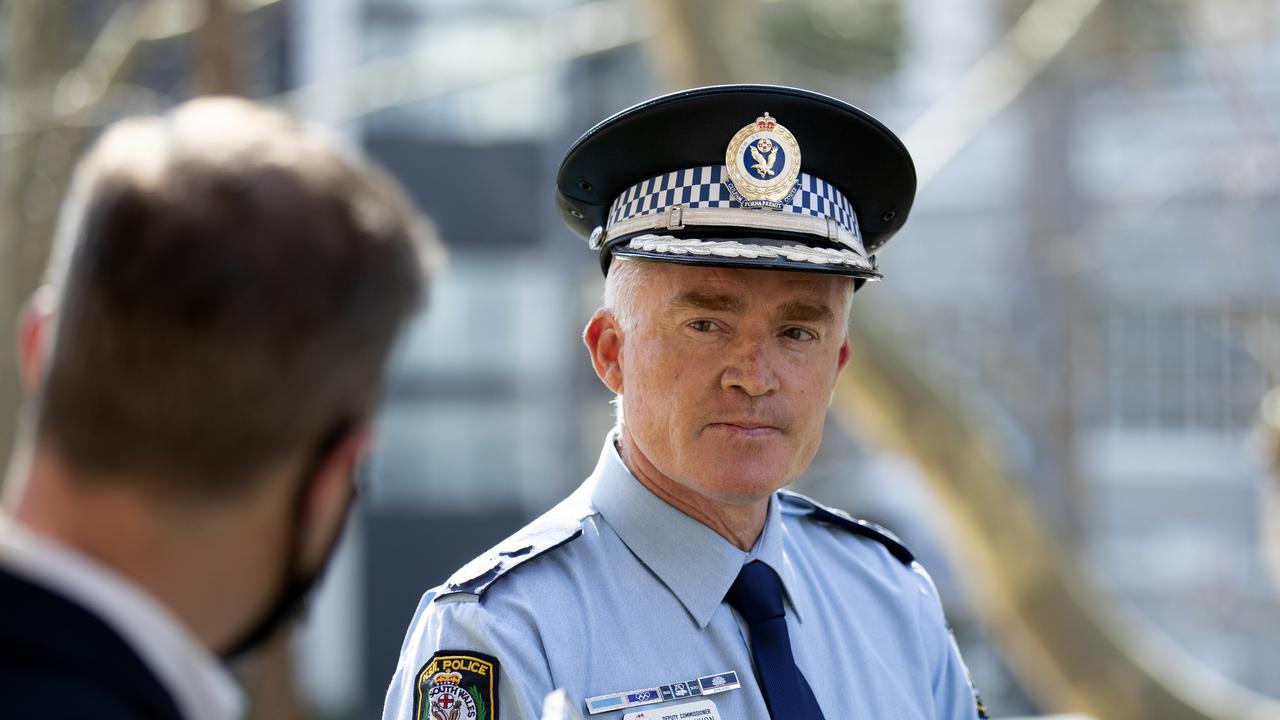 NSW Police deputy commissioner Mal Lanyon was counselled over the incident. Picture: NCA NewsWire / Nikki Short