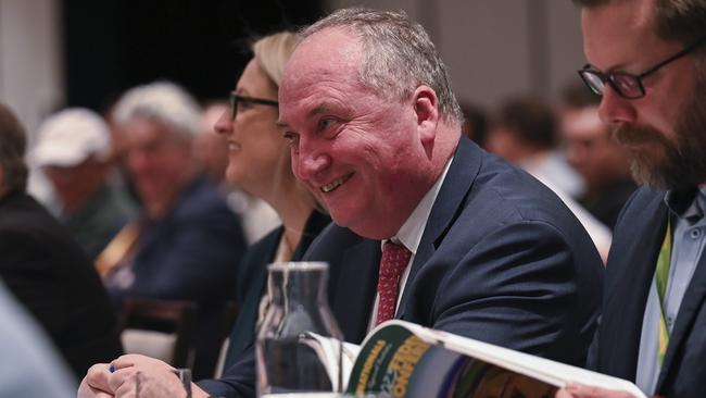 Barnaby Joyce attends the Nationals' 2023 federal conference in Canberra at the weekend. Picture: NCA NewsWire / Martin Ollman