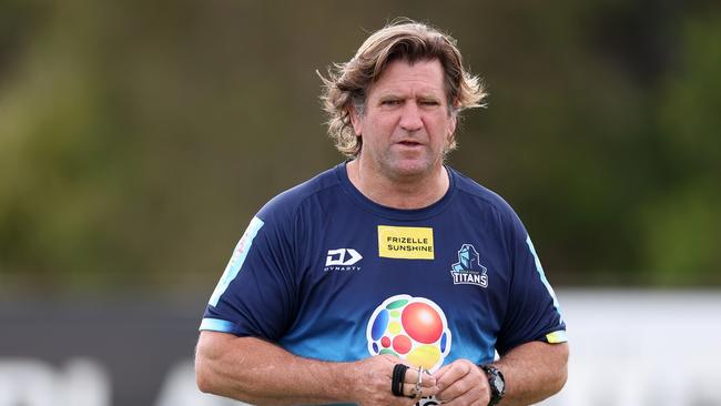 Des Hasler is making moves at the Titans, with AJ Brimson set for a move to the centres. Picture: Getty Images