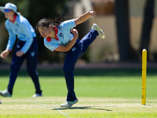 Lauren Kua bowls handy leg-spin. Supplied: Cricket NSW